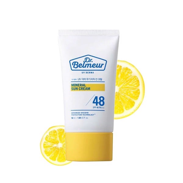 Kem chống nắng vật lý dr. Belmeur mineral sun cream spf48 +++