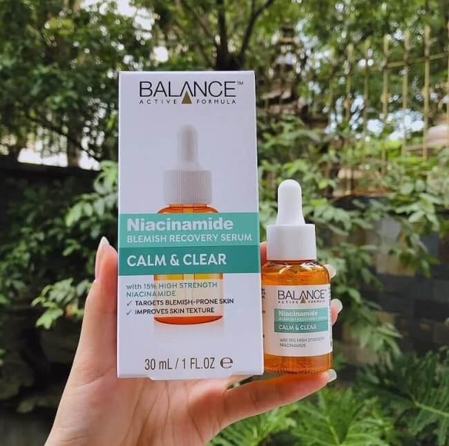 Review serum Balance Niacinamide trị mụn trắng da từ người sử dụng