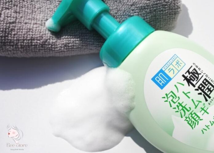 Review sữa rửa mặt Hada Labo Nhật màu xanh lá tạo bọt cho da dầu mụn